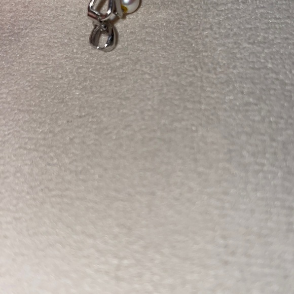 14K White Gold Vintage Mid-Century South Sea Cultured Pearl Pendant/Brooch - Picture 10 of 13